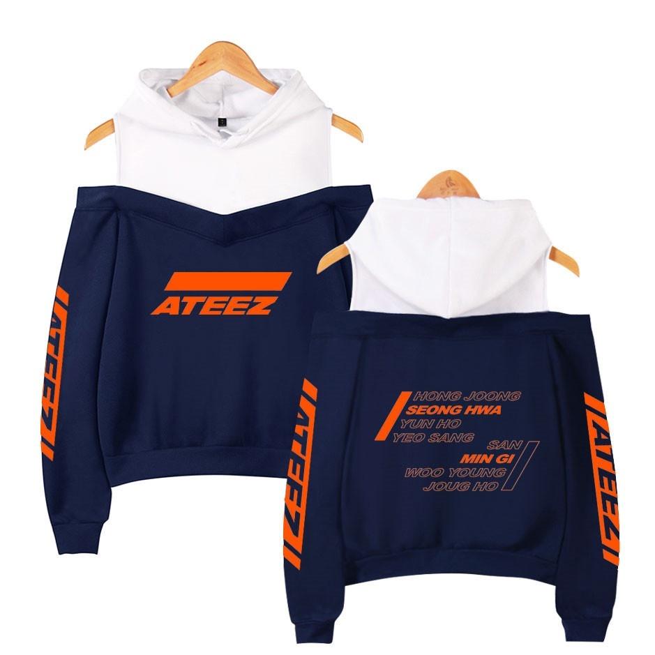 Sweatshirts épaule nu Ateez - BEST KPOP SHOP
