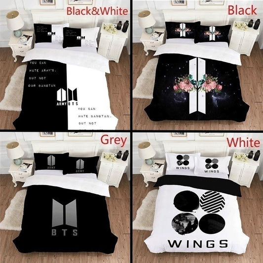 Housse de couette avec taie d'oreiller BTS - BEST KPOP SHOP