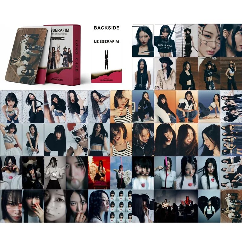 Photocards Le Sserafim UNFORGIVEN 55PCS