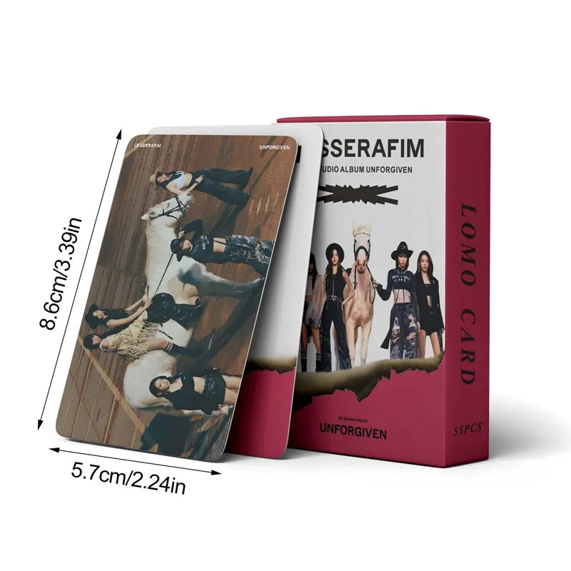 Photocards Le Sserafim UNFORGIVEN 55PCS