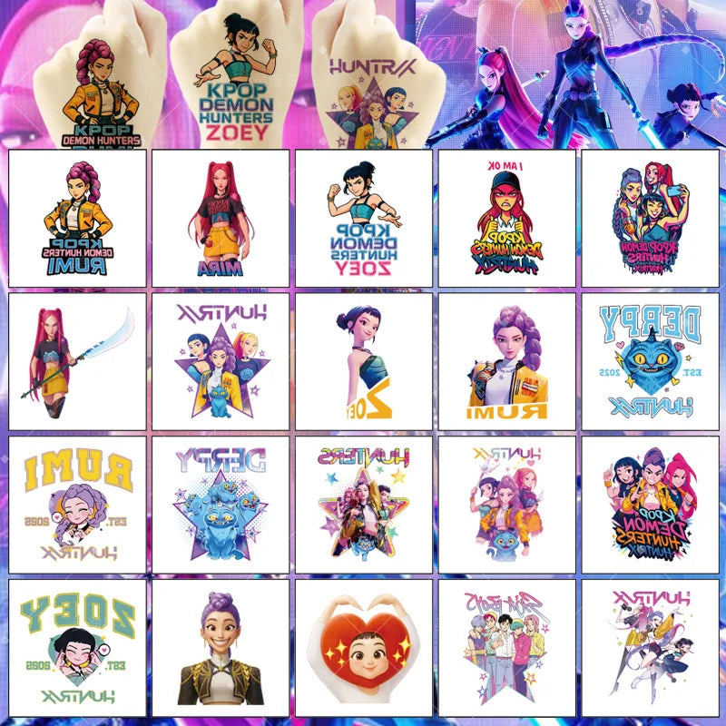 Tatouage Temporaire Kpop Demon Hunters