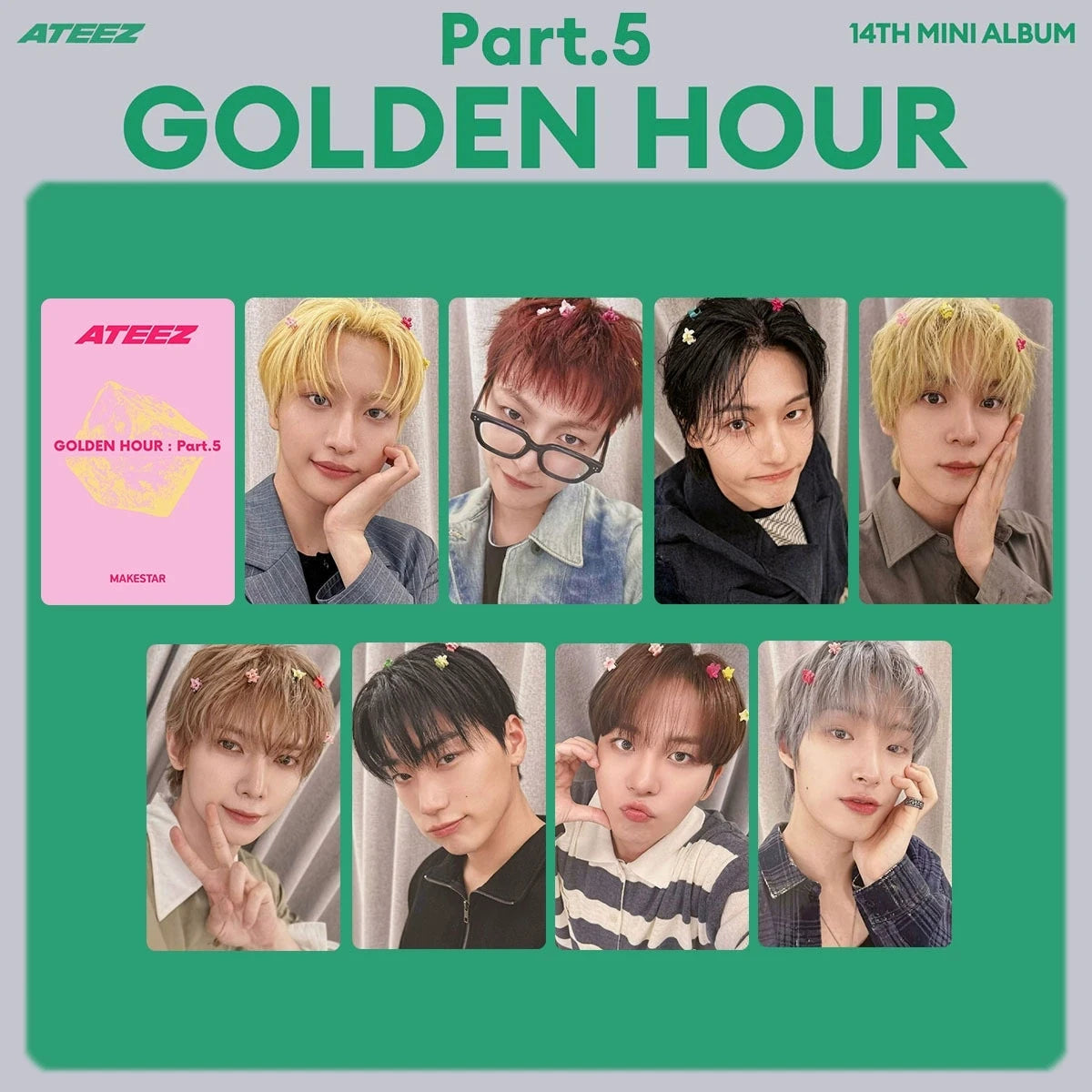 Photocards ATEEZ – GOLDEN HOUR et modèles au choix