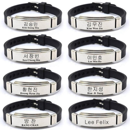 Bracelets Stray Kids en acier inoxydable - BEST KPOP SHOP