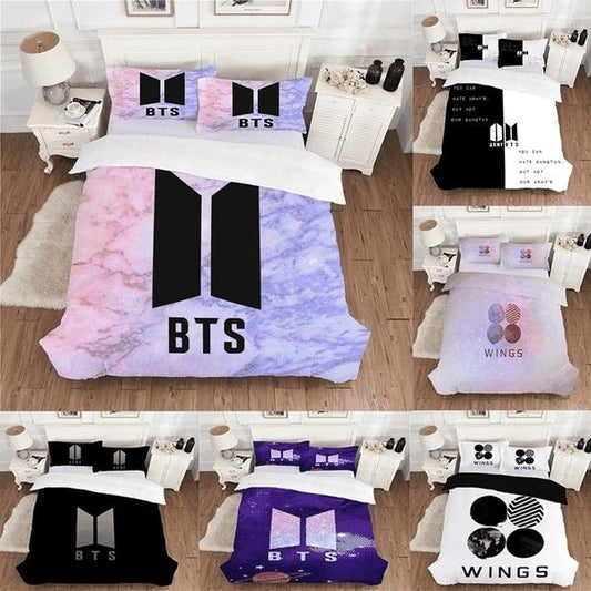 Housse de couette avec taie d'oreiller BTS - BEST KPOP SHOP