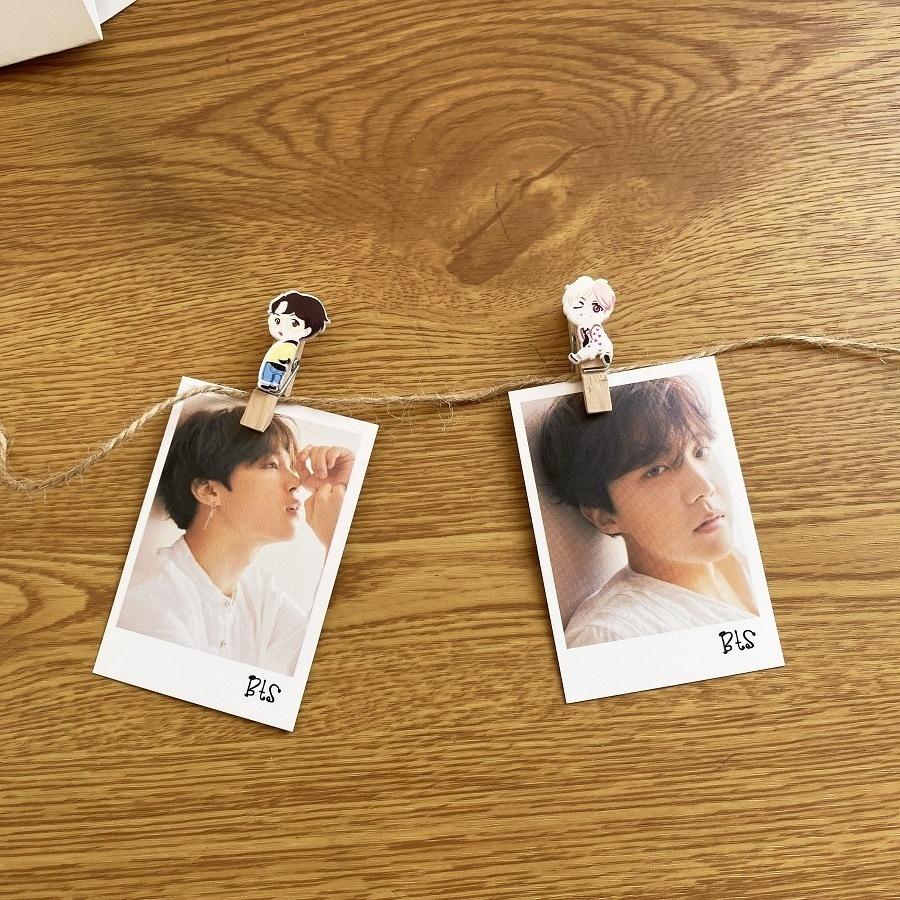 Petites pinces pour accrocher des Photocards en forme BTS/ BLACKPINK/ EXO/ GOT7/ TWICE/ TXT/ IZONE/ NCT - BEST KPOP SHOP
