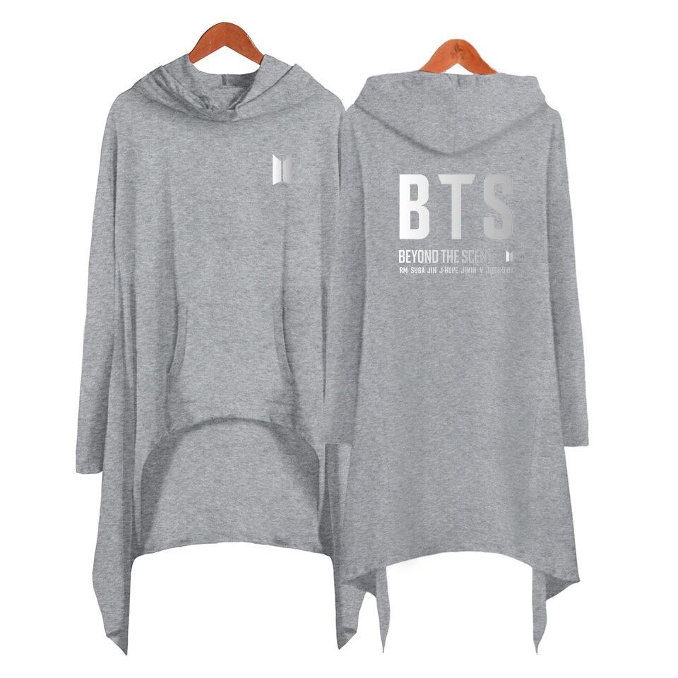 Sweatshirt longue Robe Irrégulière à Manches avec capuche BTS - BEST KPOP SHOP