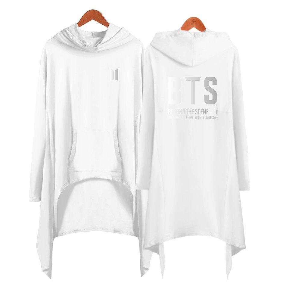 Sweatshirt longue Robe Irrégulière à Manches avec capuche BTS - BEST KPOP SHOP