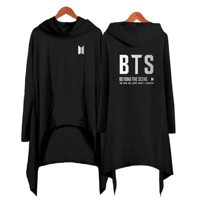 Sweatshirt longue Robe Irrégulière à Manches avec capuche BTS - BEST KPOP SHOP