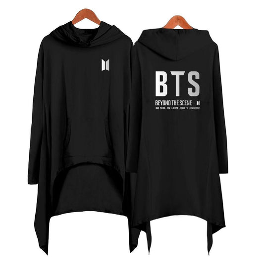 Sweatshirt longue Robe Irrégulière à Manches avec capuche BTS - BEST KPOP SHOP