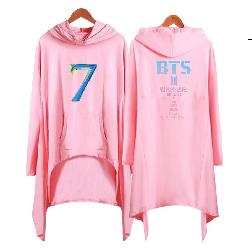 Sweatshirt longue Robe Irrégulière à Manches avec capuche BTS - BEST KPOP SHOP