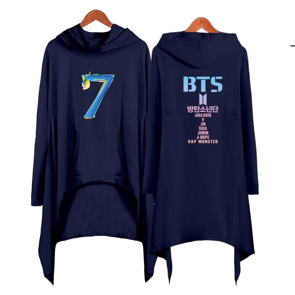 Sweatshirt longue Robe Irrégulière à Manches avec capuche BTS - BEST KPOP SHOP