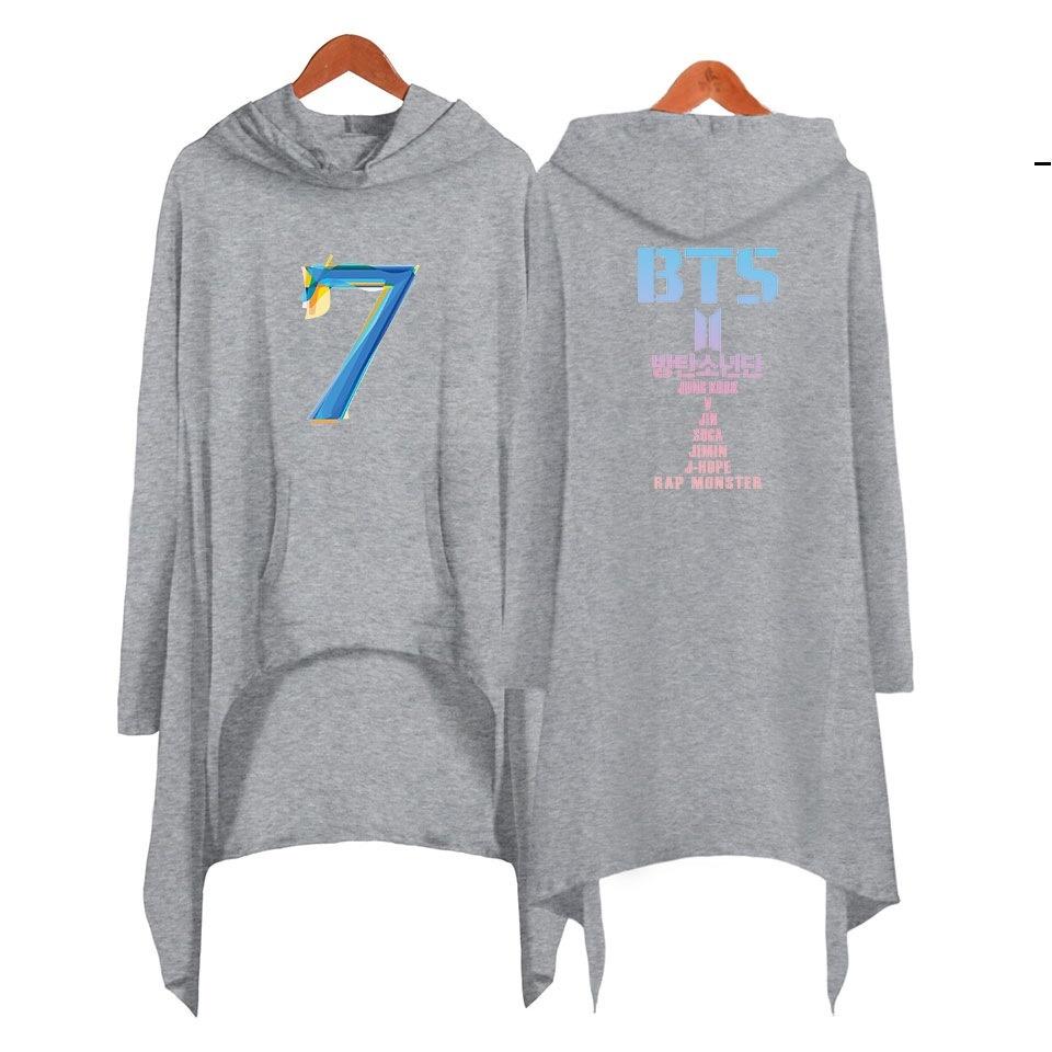 Sweatshirt longue Robe Irrégulière à Manches avec capuche BTS - BEST KPOP SHOP