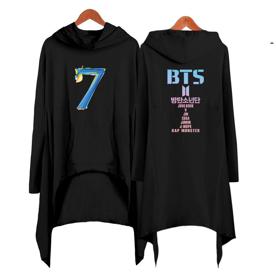 Sweatshirt longue Robe Irrégulière à Manches avec capuche BTS - BEST KPOP SHOP