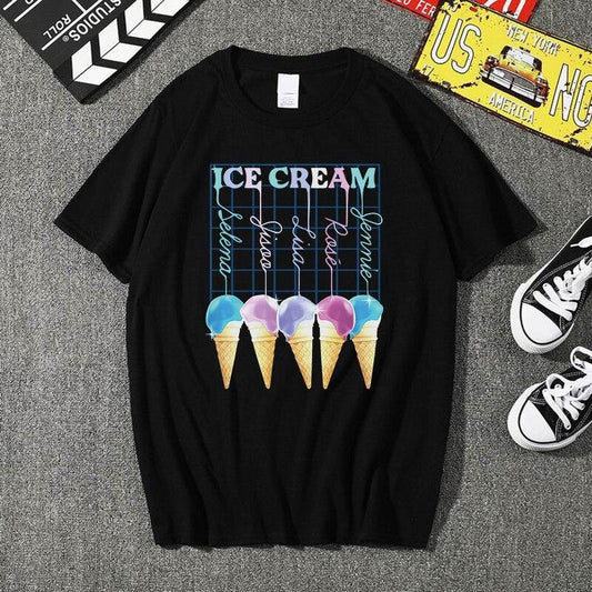 T-shirt ICE CREAM Blackpink - BEST KPOP SHOP