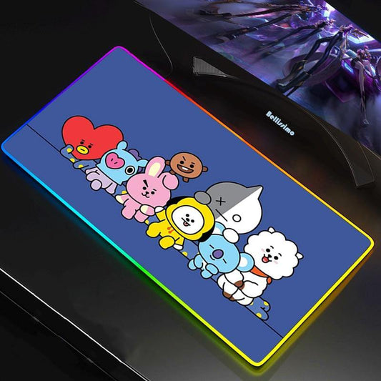 Tapis de souris LED RGB BT21 - BEST KPOP SHOP