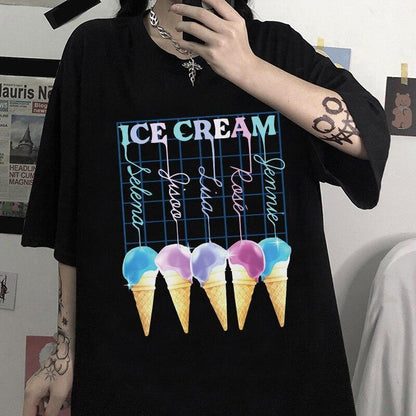 T-shirt ICE CREAM Blackpink - BEST KPOP SHOP