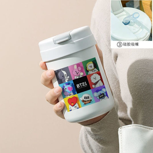 Gourde Isotherme avec paille BT21 300/400 ml